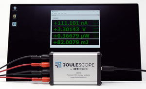 Joulescope with Windows PC, multimeter view